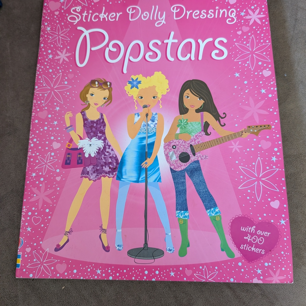 Sticker Dolly Dressing Popstars Book - Pink